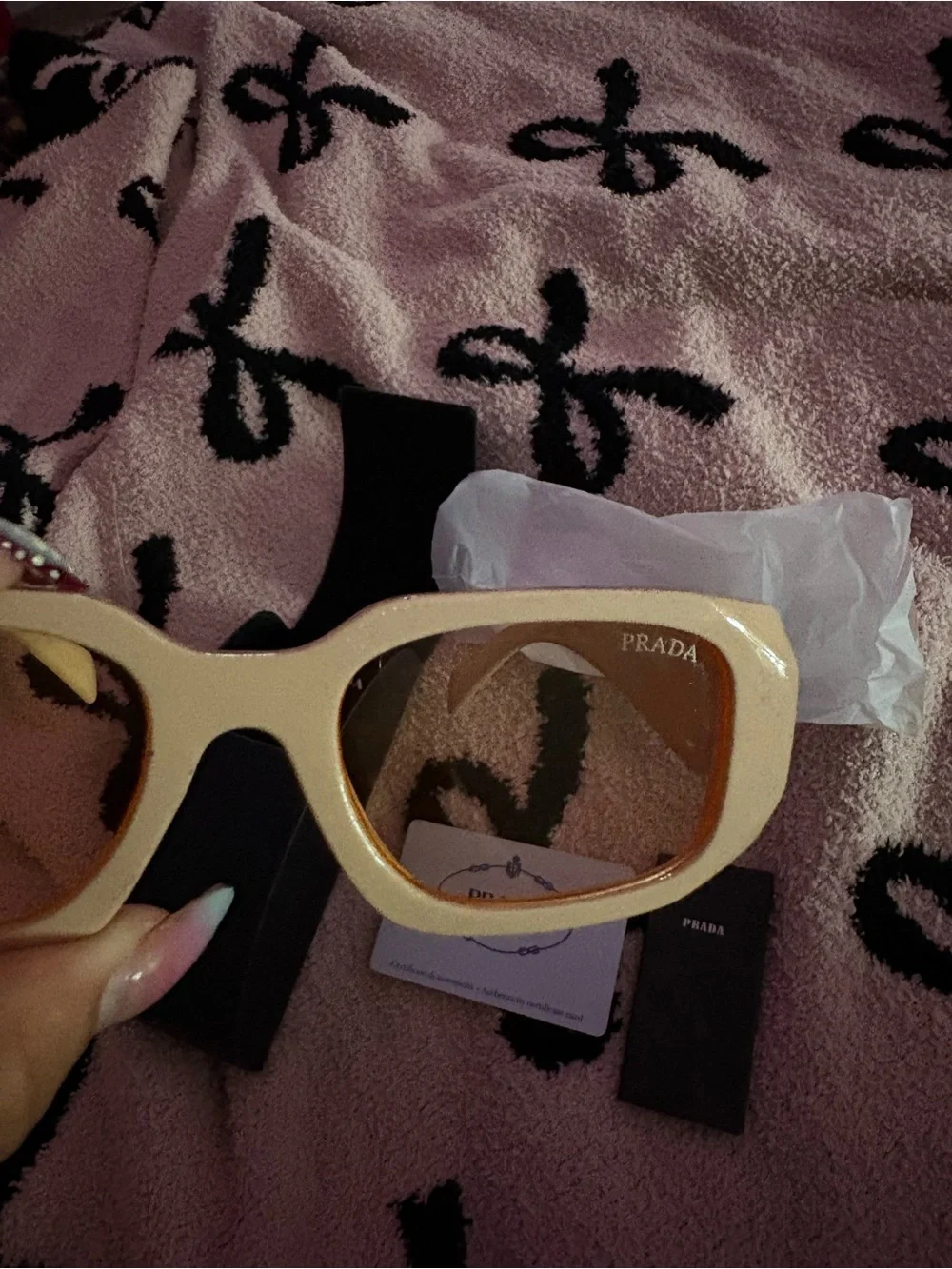 Prada PR 17WS- light orange lense- in original packaging- includes prada card